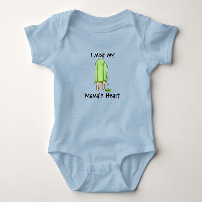 I Melt My Mama's Heart Baby Bodysuit (Front)
