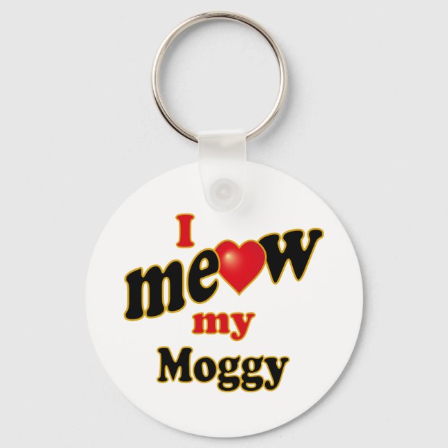 I Meow My Moggy Key Ring (Front)