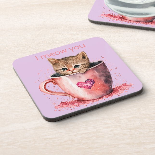 I meow you  coaster (Left Side)