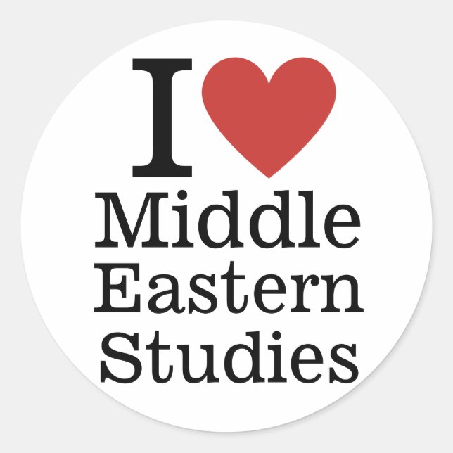 I ❤️ Middle Eastern Studies for Students/Faculty Classic Round Sticker (Front)