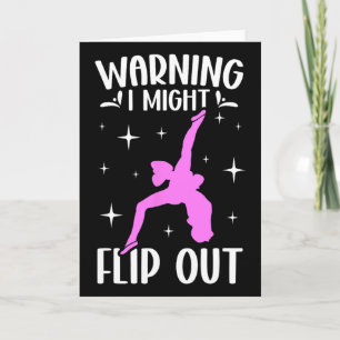 I Might Flip Out Cheerleader Cheerleading Cheer _1 Card
