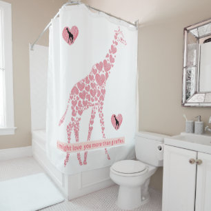 I Might Love You More Than Giraffes Design 2   Sho Shower Curtain