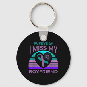 I Miss My Boyfriend Heart Suicide Awareness Girlfr Key Ring