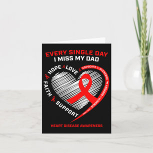 I Miss My Father In Memory Of My Dad Heart Disease Card