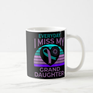 I Miss My Granddaughter Heart Suicide Awareness Gr Coffee Mug