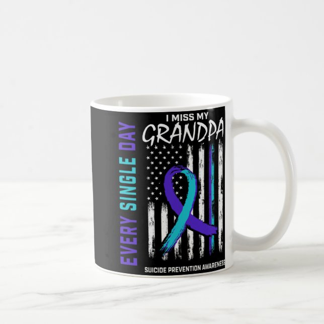 I Miss My Grandpa Suicide Awareness Prevention Ame Coffee Mug (Right)