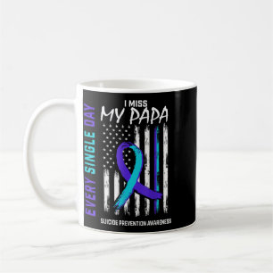 I Miss My Papa Awareness Prevention Aamerican Flag Coffee Mug