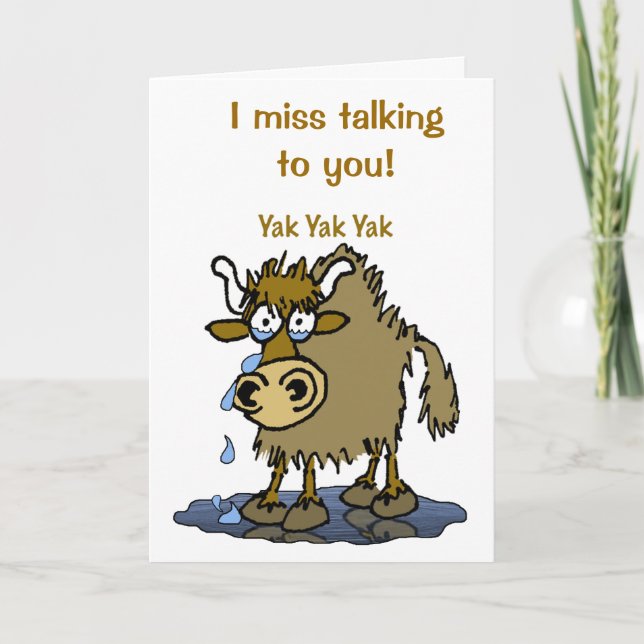 I miss talking to you! card (Front)