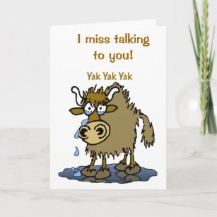 I miss talking to you! card