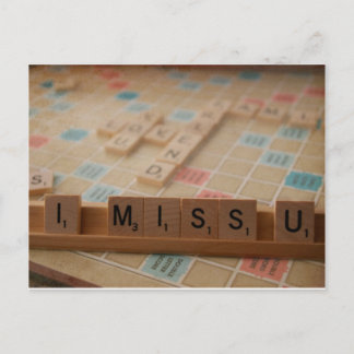 I miss u postcard