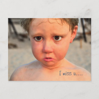 I miss u.. postcard