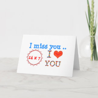 I miss YOU - A gift of expression n impact of love Holiday Card