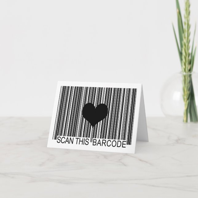 I MISS YOU BARCODE CARD (Front)