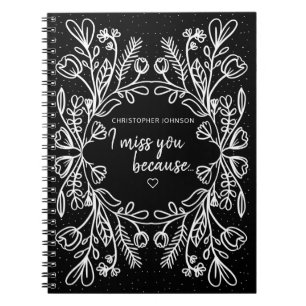 I miss you because... Grief Keepsake Journal