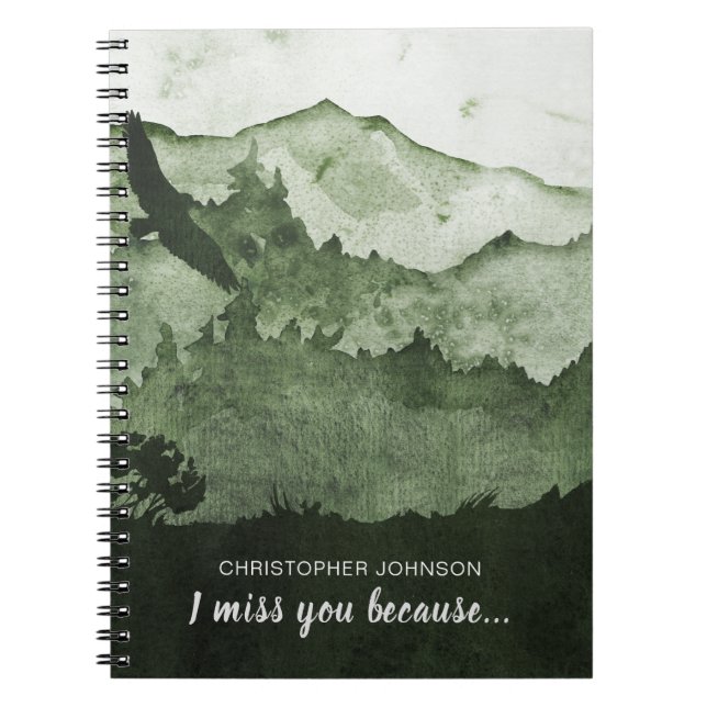 I miss you because... Grief Keepsake Journal (Front)