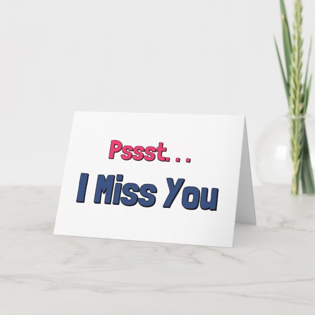 I Miss You Card (Front)