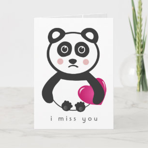 I miss you card