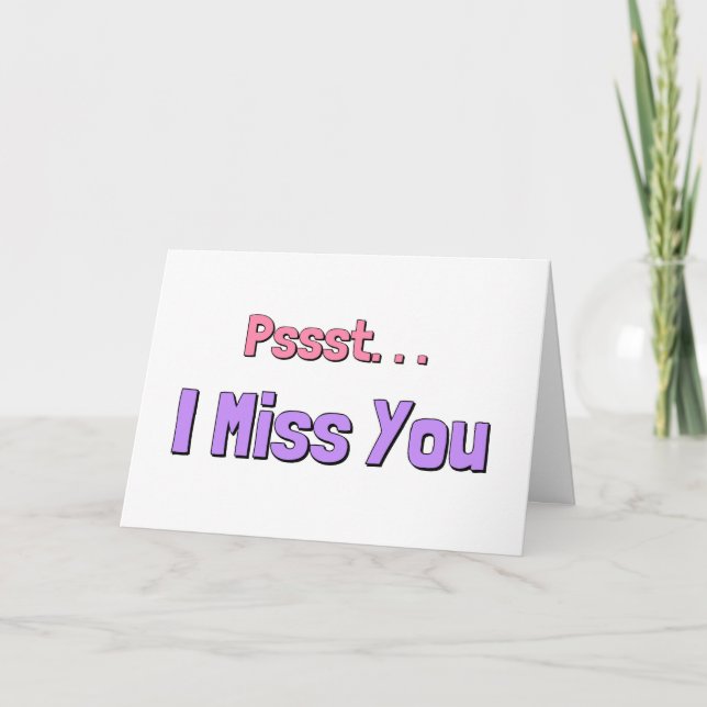 I Miss You Card (Front)