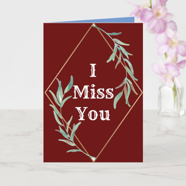 I Miss You Card (Orchid)