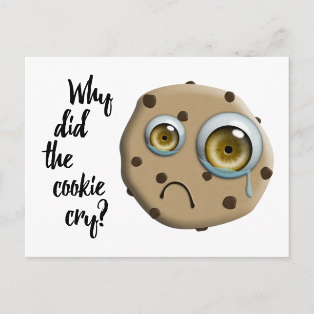 I MISS YOU cookie joke Postcard (Front)
