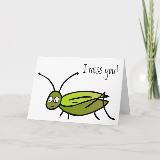 I miss you! Cricket Card (Front)