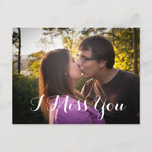 I Miss You Custom Photo romantic Postcard