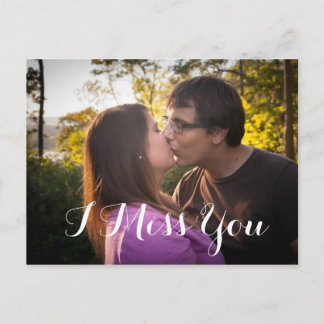 I Miss You Custom Photo romantic Postcard