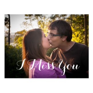 I Miss You Custom Photo romantic Postcard