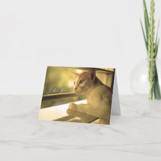 I Miss You Note Card