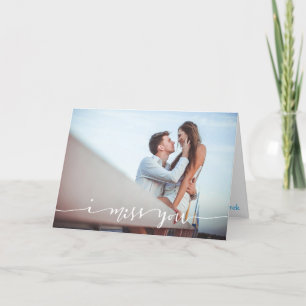 I Miss You Personalised Photo Card