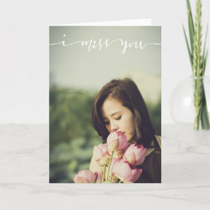 I Miss You Personalised Photo Card