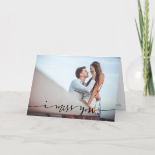 I Miss You Personalised Photo Card