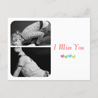 "I Miss You" postcard