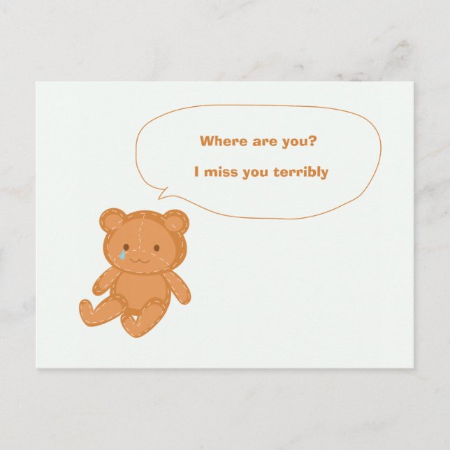 I miss you postcard (Front)