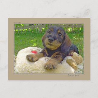 I miss you postcard
