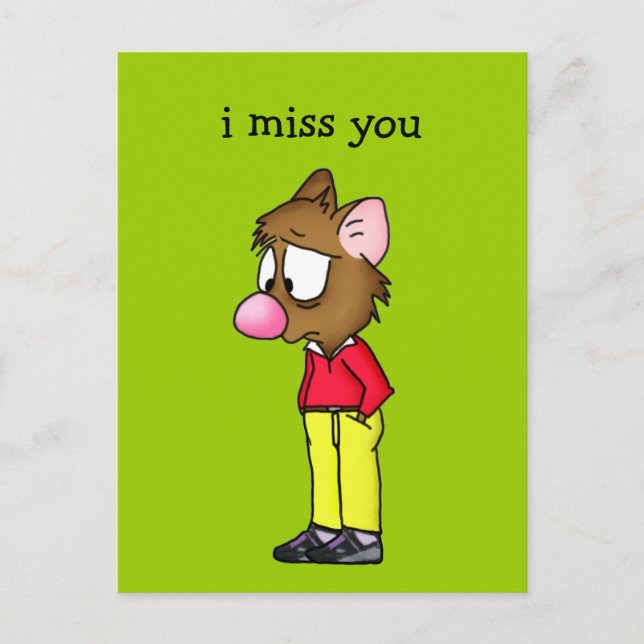 I Miss You Postcard (Front)
