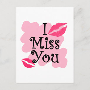 I miss you postcard