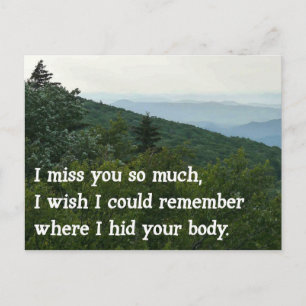 I miss you so much... postcard
