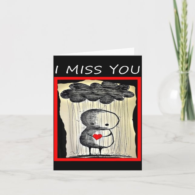 I Miss You Valentine’s Day  Card (Front)