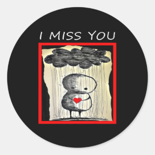 I Miss You Valentine’s Day Classic Round Sticker