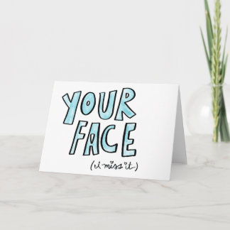 I Miss Your Face Greeting Card, Missing You Card