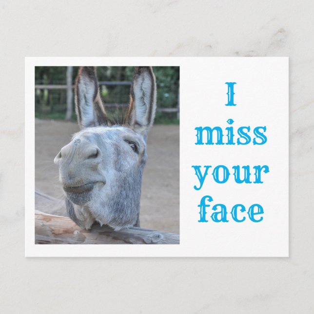 i miss your face postcard (Front)