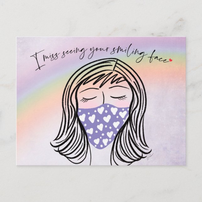 I Miss Your Smiling Face Postcard (Front)