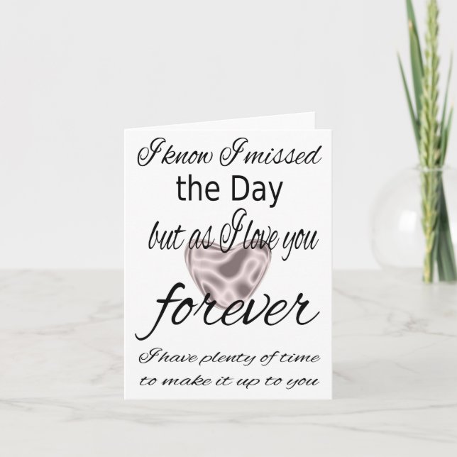 I missed The Day Card (Front)
