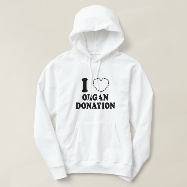 I {MISSING HEART} ORGAN DONATION HOODIE (Design Front)
