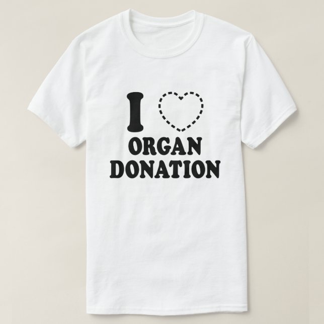I {MISSING HEART} ORGAN DONATION T-Shirt (Design Front)