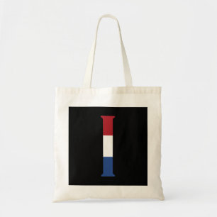 I Monogram overlaid on NLD Flag on bk btcn Tote Bag