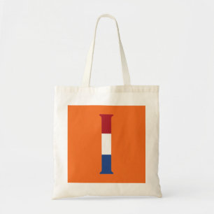 I Monogram overlaid on NLD Flag on or btcn Tote Bag
