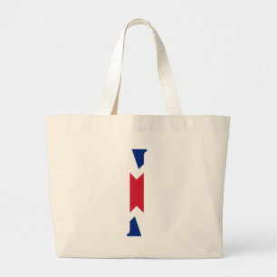 I Monogram overlaid on Union Jack Flag jtcnt Large Tote Bag