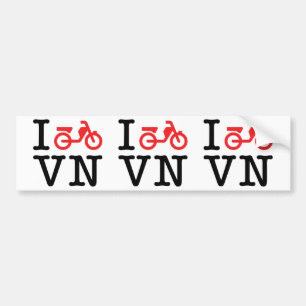 I Motorbike Vietnam Bumper Sticker